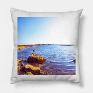 A rocky seaside in Oman Pillow