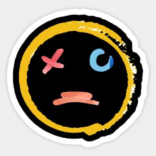 Big sad face  Sticker for Sale by officalimelight