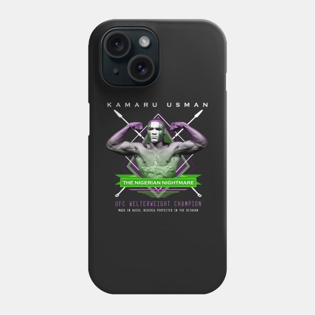 Kamaru Usman The Nigerian Nightmare Phone Case by SavageRootsMMA