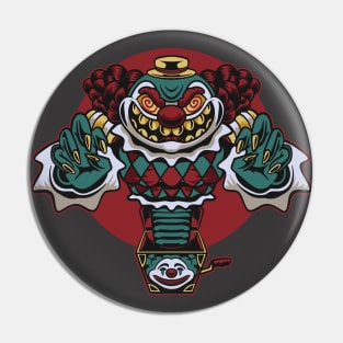 Creepy Clown Jack in the Box Pin