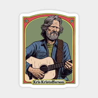 Kris Kristofferson / Original Retro Style Fan Illustration Magnet