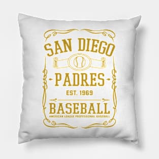 Vintage Padres American Baseball Pillow