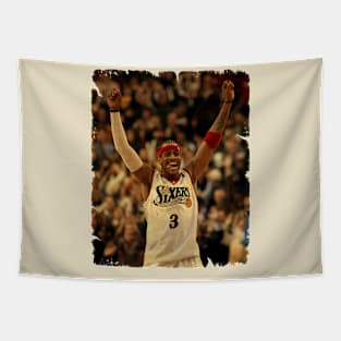 Allen Iverson - Vintage Design Of Basketball Tapestry