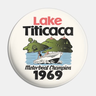 Lake Titicaca Motorboat Champion 1969 Pin