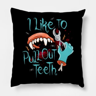 funny dentist halloween Pillow