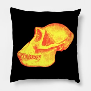 Gorilla Scull Illustration - Animal Skull Pillow