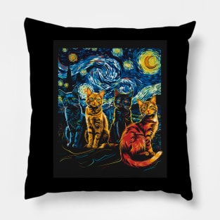 Cat Starry Night Universe Awaits Pillow