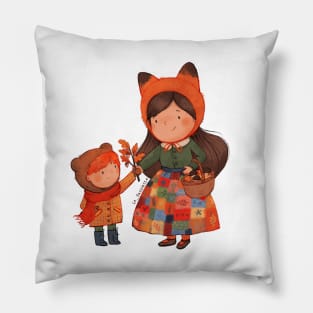 Autumn Patchwork girl Pillow