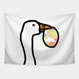 Portrait of a Goose Stealing an Easter Egg Tapestry