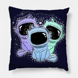 Space kitty cats Pillow