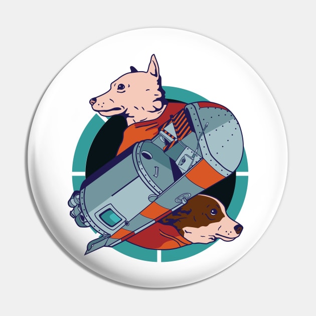 First animal Belka and Strelka Pin by JaLand