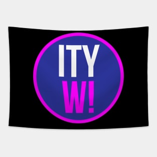 Purple round logo Tapestry