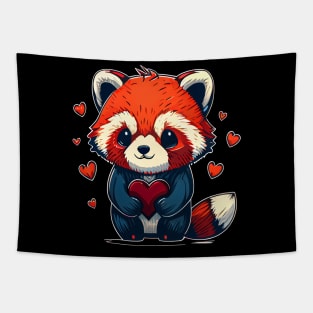 Valentine Red Panda Tapestry