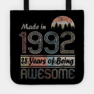 Vintage 1992 Made In 1992 28th Birthday 28 Years Old Gift Tote