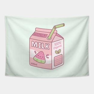 Cute Watermelon Milk Carton Box Tapestry