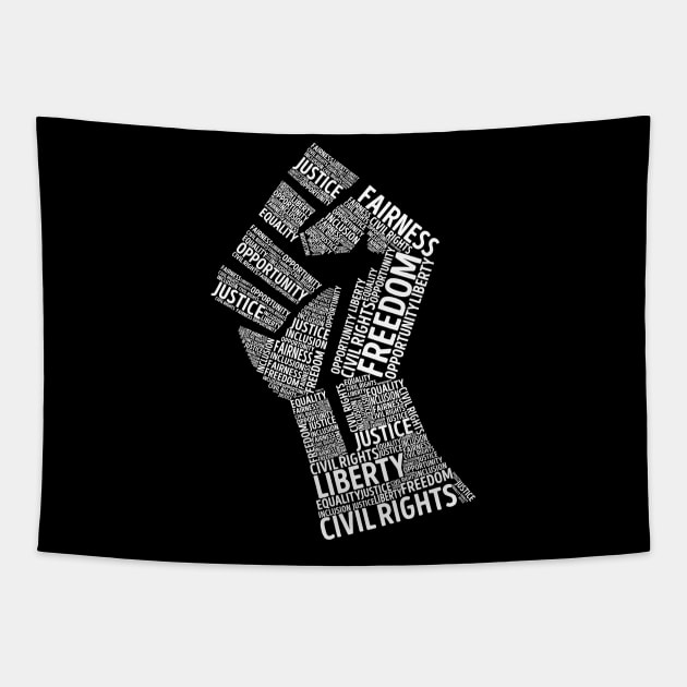 'Civil Rights Black Power ' Civil Rights Justice Tapestry by ourwackyhome