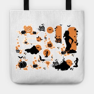 Halloween Night With Witches tee design birthday gift graphic Tote