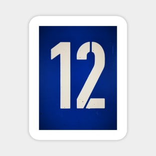 BIG and BOLD number TWELVE Magnet