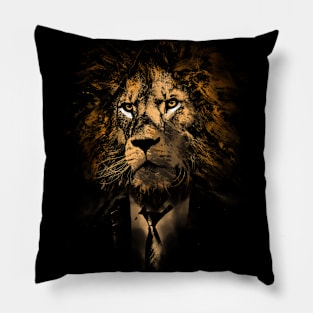 Lion Millionaire Sigma Male - Funny Businessman Fat Cat Pillow