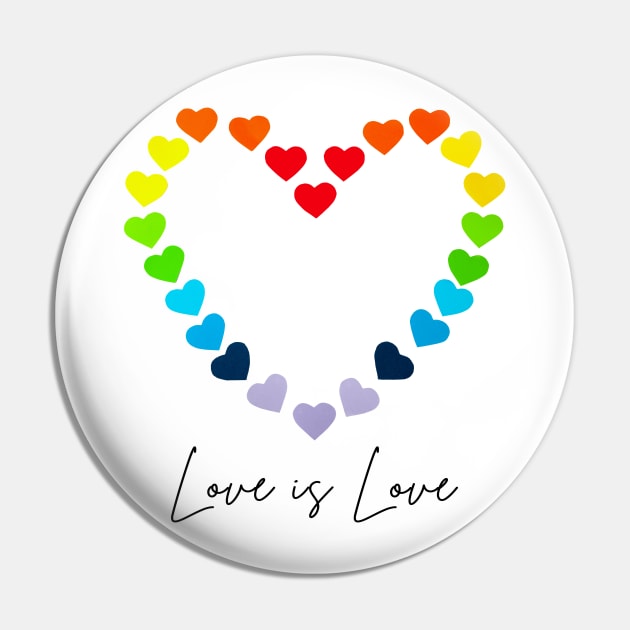 Love is love lgbt hearts design for valentines day gift Pin by KazSells