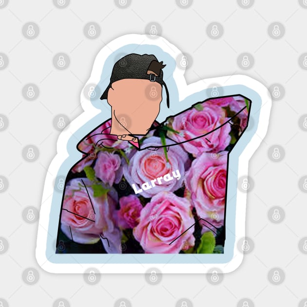 Larray- Digital Art- Pink Roses Jumper T-Shirt (Blue) Magnet by Vtheartist