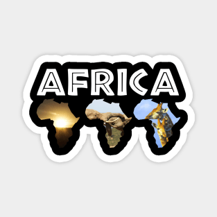 Africa Wildlife Continent Triple Magnet