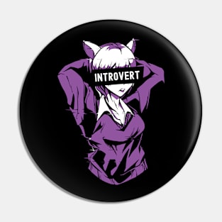 Introvert Anime Girl Pin