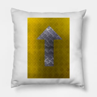 Industrial Arrow Tread Plate - Up Pillow