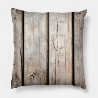 Weathered Wooden Boards Pillow