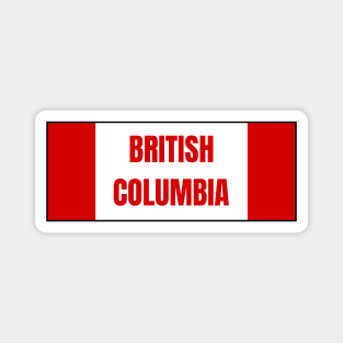 British Columbia in Canadian Flag Magnet