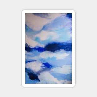 Blue Abstract Sky Magnet