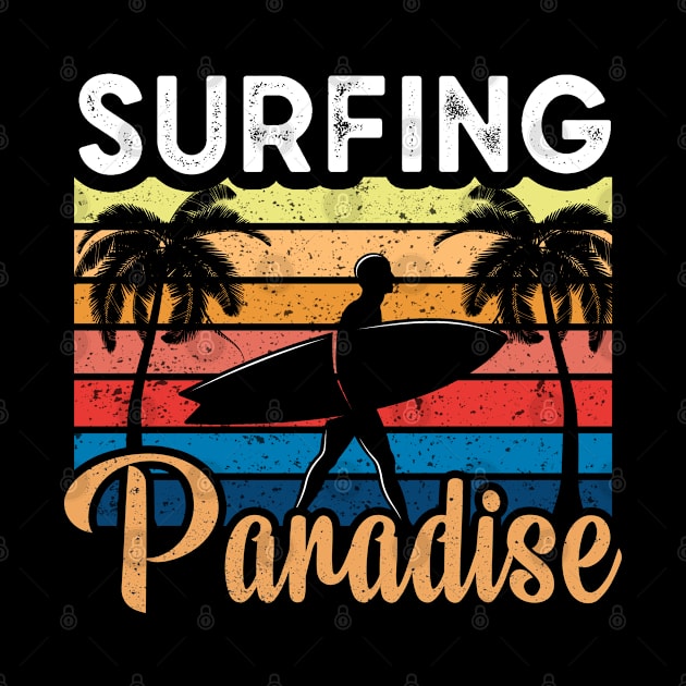 surfing paradise cool and awesome surfing gift for surfers and surfing lover by Moe99