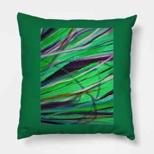 Abstract Grass 1 Digitally Enhanced 4 Pillow