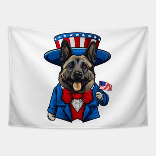 Funny 4th of July Norwegian Elkhound Dog Tapestry