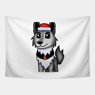 Cute Alpha Wolf Drawing Tapestry