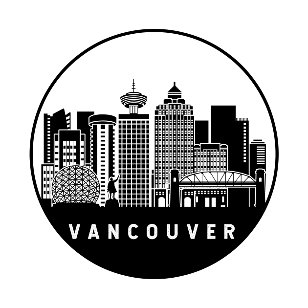 Vancouver Canada Skyline by ThyShirtProject - Affiliate