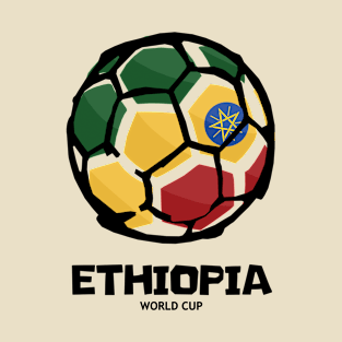 Ethiopia Football Country Flag T-Shirt