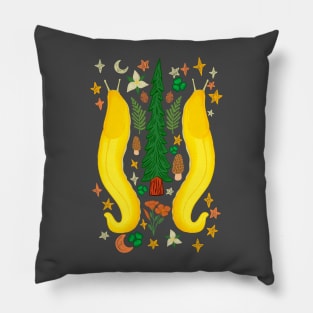 BANANA SLUG FOLK ART Pillow