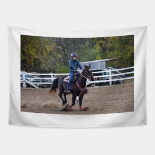 Barrel Racing Tapestry