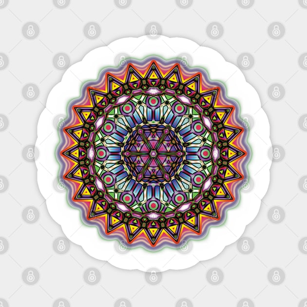 Mandala psychedelic T-Shirt 6 Magnet by cindybel