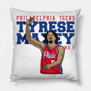 Tyrese Maxey Comic Style Pillow