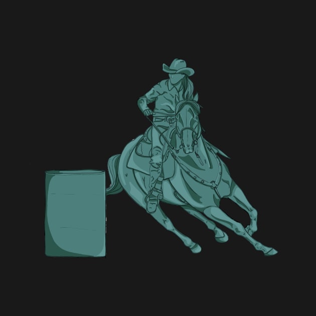 Turquoise Barrel Racer by themarementality