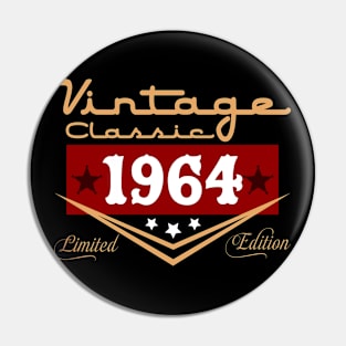 Vintage Classic 1964 60th Birthday Pin