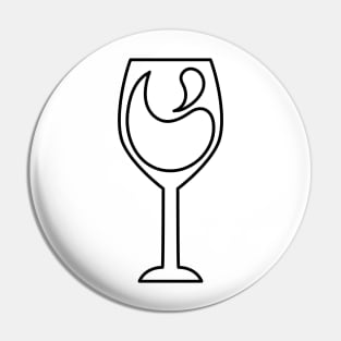 Wine Glass Pin