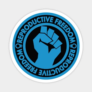 Demand Reproductive Freedom - Raised Clenched Fist - inverse blue Magnet