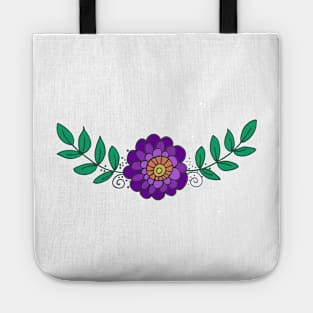 purple flower Tote