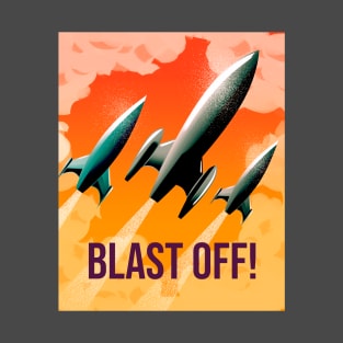 spaceship blast off T-Shirt