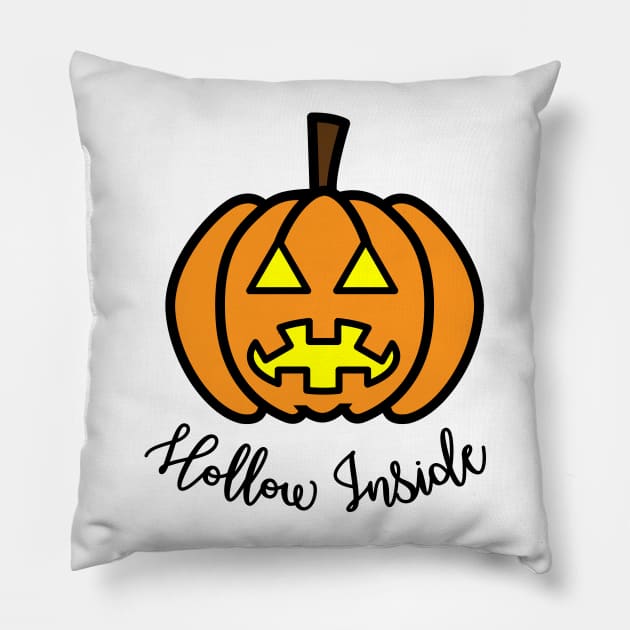 Pumpkin Hollow Inside Pillow by melikeozmen