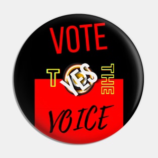 Vote Yes To The Voice Indigenous Voice To Parliament Contrast Colors Pin