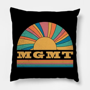Graphic MGMT Proud Name Distressed Birthday Vintage Style Pillow